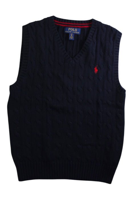 A Navy Sweater Vests from Polo Ralph Lauren in size 8Y for boy. (Front View)