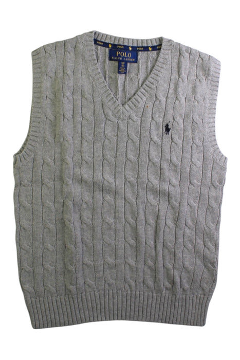 A Grey Dress Up Vests from Polo Ralph Lauren in size 8Y for boy. (Front View)