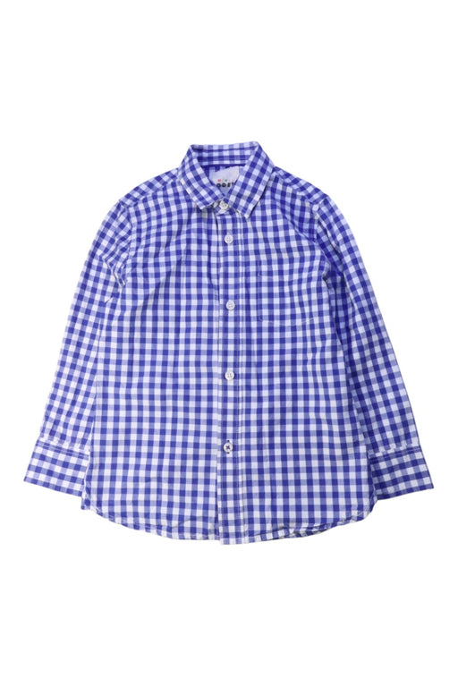 A Blue Long Sleeve Shirts from Boden in size 6T for boy. (Front View)