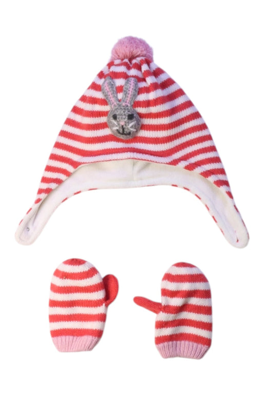 A Red Winter Hats from Boden in size 12-18M for girl. (Front View)