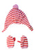 A Red Winter Hats from Boden in size 12-18M for girl. (Back View)