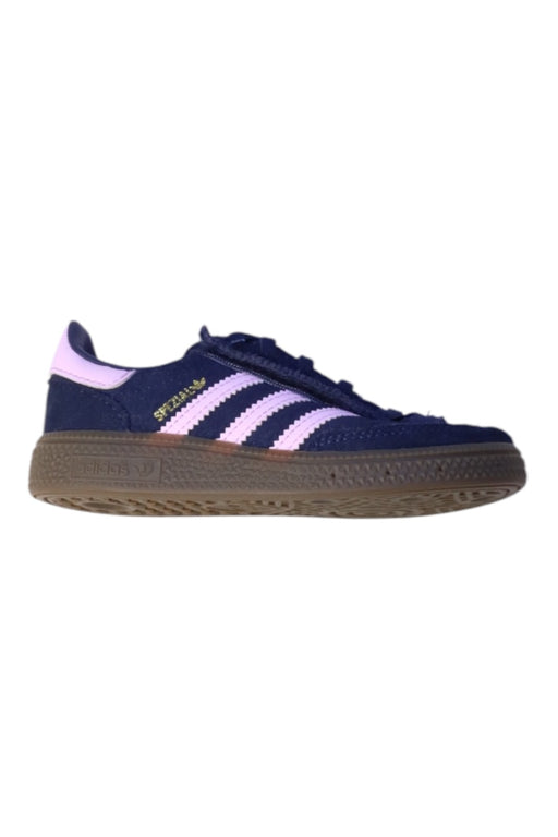 A Navy Sneakers from Adidas in size 3T for girl. (Front View)