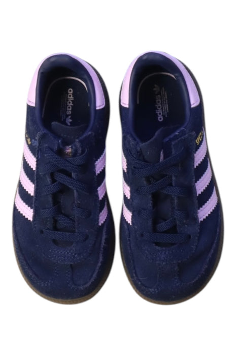 A Navy Sneakers from Adidas in size 3T for girl. (Back View)