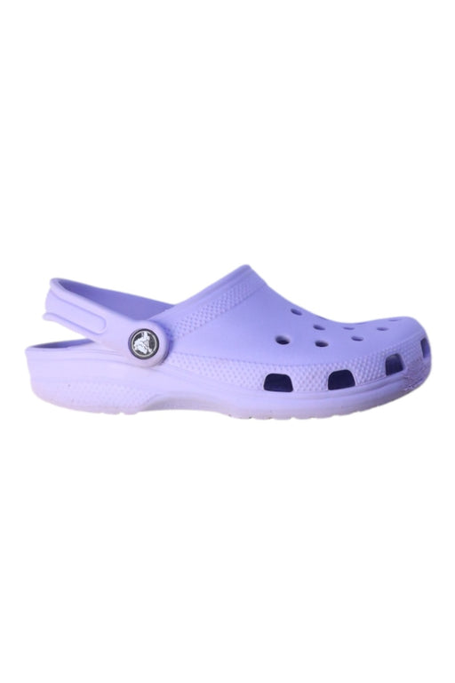 A Purple Slip Ons from Crocs in size 9Y for neutral. (Front View)