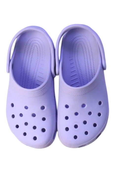 A Purple Slip Ons from Crocs in size 9Y for neutral. (Back View)