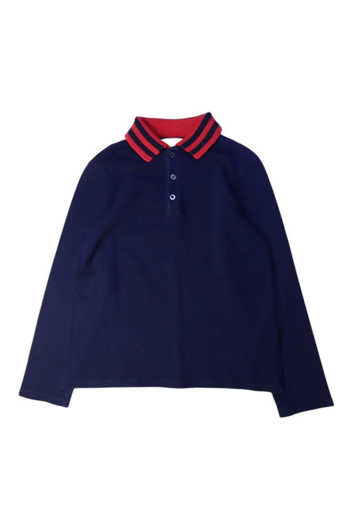 A Navy Long Sleeve Polos from Gucci in size 8Y for boy. (Front View)