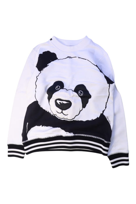 A White Crewneck Sweatshirts from Dolce & Gabbana in size 8Y for girl. (Front View)