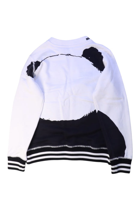 A White Crewneck Sweatshirts from Dolce & Gabbana in size 8Y for girl. (Back View)