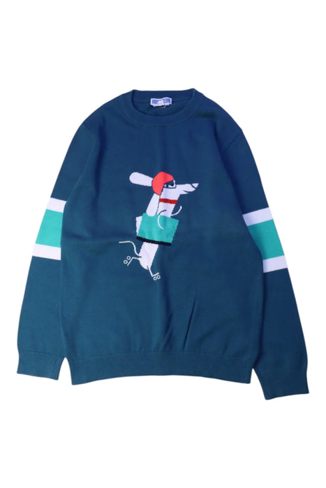 A Navy Crewneck Sweatshirts from Jacadi in size 8Y for boy. (Front View)