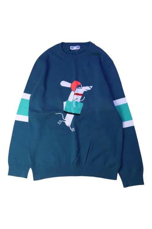 A Navy Crewneck Sweatshirts from Jacadi in size 8Y for boy. (Front View)