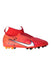A Red Cleats/Soccer Shoes from Nike in size 12Y for girl. (Front View)
