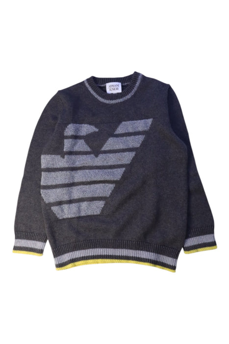 A Grey Knit Sweaters from Armani in size 5T for boy. (Front View)