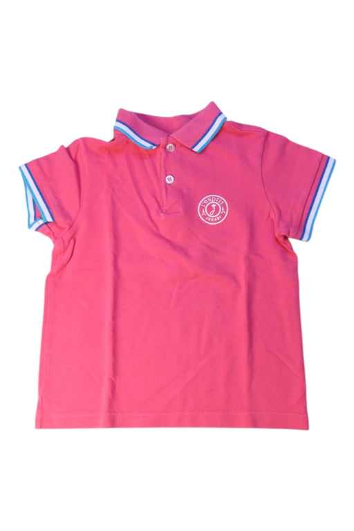 A Pink Short Sleeve Polos from Jacadi in size 4T for boy. (Front View)