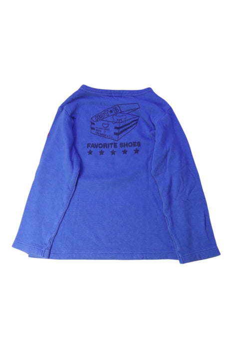 A Blue Long Sleeve T Shirts from Miki House in size 4T for boy. (Back View)