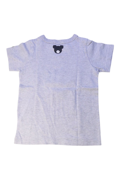 A Grey Short Sleeve T Shirts from Miki House in size 4T for boy. (Back View)