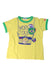 A Yellow Short Sleeve T Shirts from Miki House in size 4T for boy. (Front View)