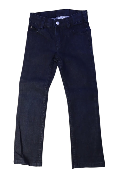 A Navy Jeans from Jacadi in size 4T for boy. (Front View)