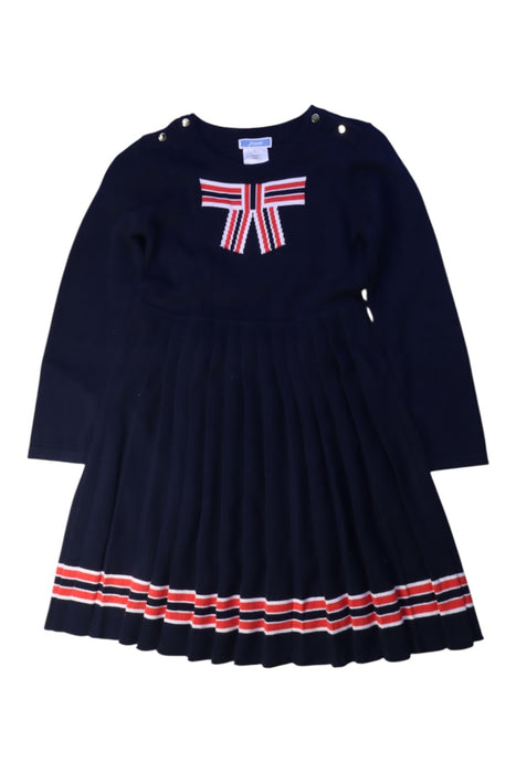 A Navy Sweater Dresses from Jacadi in size 8Y for girl. (Front View)