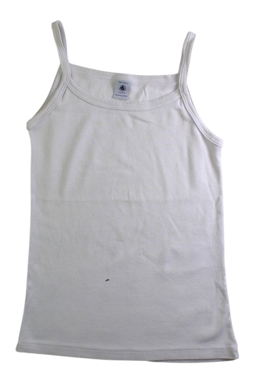 A White Sleeveless Tops from Petit Bateau in size 10Y for girl. (Front View)