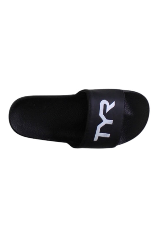A Black Slippers from TYR in size 11Y for boy. (Front View)
