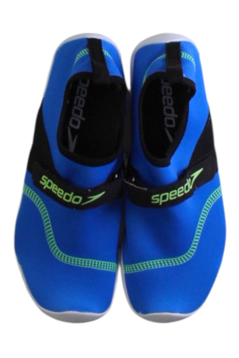 A Blue Aqua Shoes from Speedo in size 12Y for boy. (Back View)