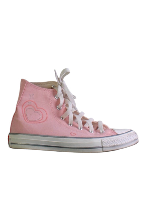 A Pink Sneakers from Converse in size 11Y for girl. (Front View)