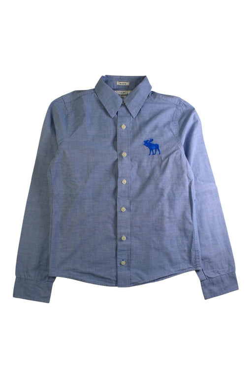 A Blue Long Sleeve Shirts from Abercrombie & Fitch in size 14Y for boy. (Front View)