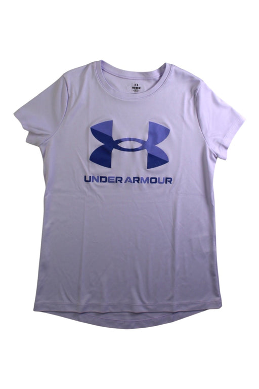 A Purple Active Tops from Under Armour in size 10Y for girl. (Front View)