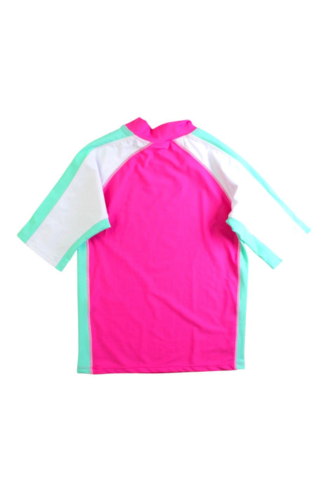 A Pink Rash Guards from Sunbusters in size 6T for girl. (Back View)