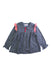 A Navy Long Sleeve Tops from Tang'Roulou in size 6T for girl. (Front View)