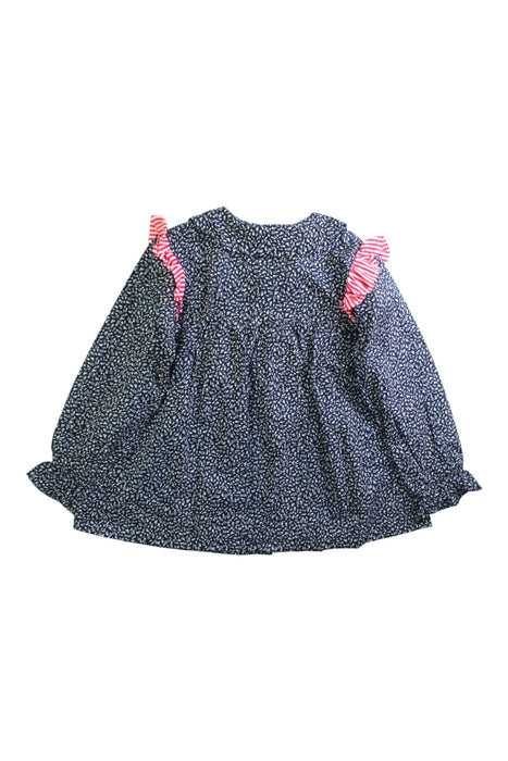 A Navy Long Sleeve Tops from Tang'Roulou in size 6T for girl. (Back View)