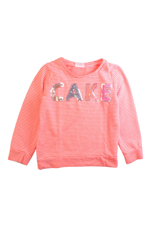 A Orange Long Sleeve Tops from Seed in size 4T for girl. (Front View)