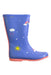 A Blue Rain Boots from Joules in size 6T for girl. (Front View)