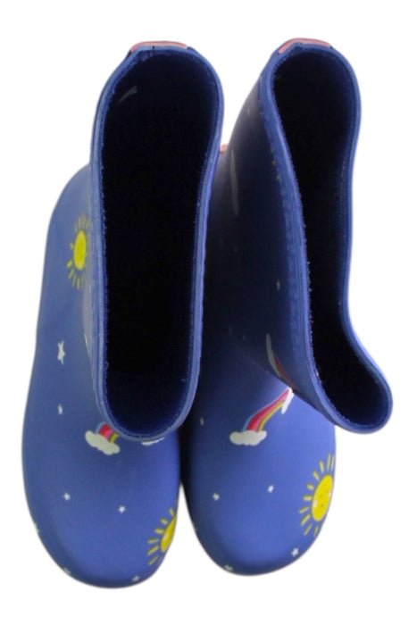 A Blue Rain Boots from Joules in size 6T for girl. (Back View)