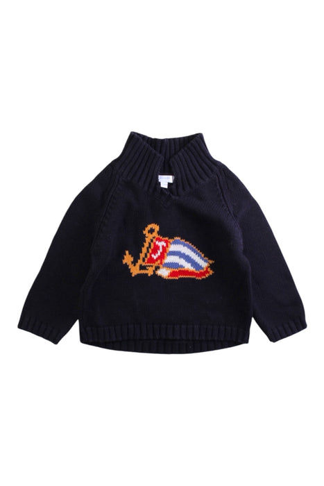 A Navy Knit Sweaters from Jacadi in size 6-12M for boy. (Front View)