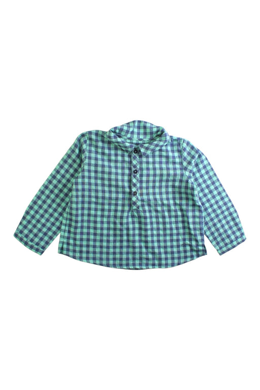 A Blue Long Sleeve Shirts from Nanos in size 2T for boy. (Front View)