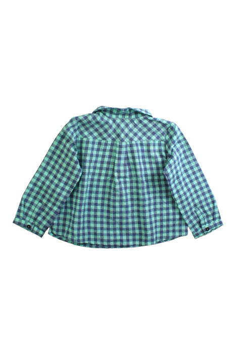 A Blue Long Sleeve Shirts from Nanos in size 2T for boy. (Back View)