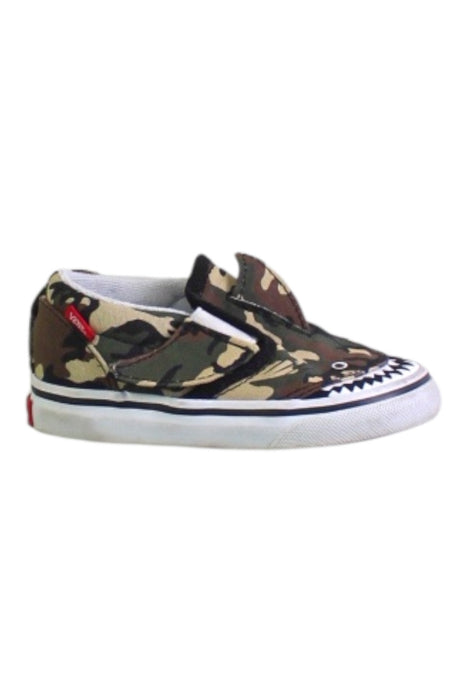 A Green Sneakers from Vans in size 18-24M for boy. (Front View)
