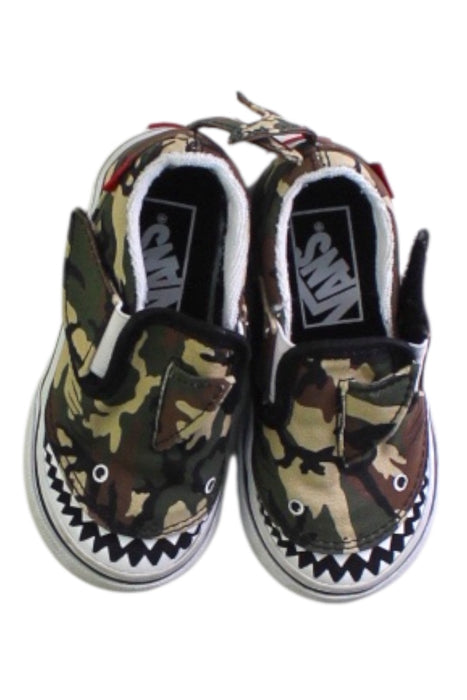 A Green Sneakers from Vans in size 18-24M for boy. (Back View)