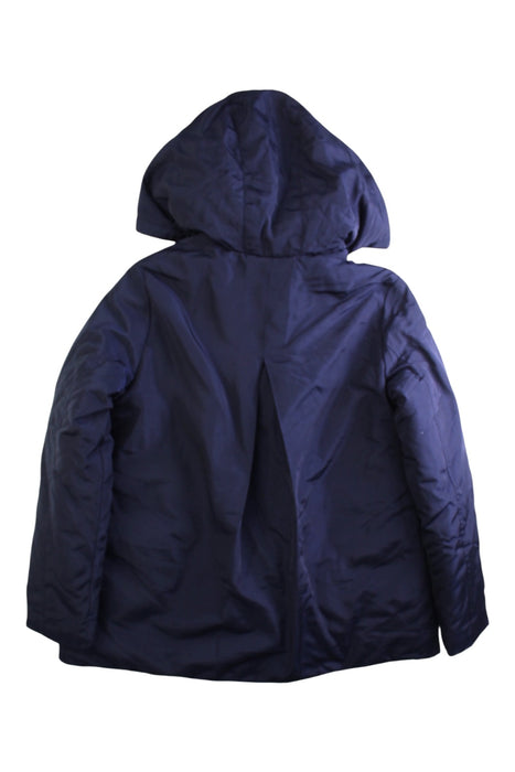 A Navy Coats from Jacadi in size 10Y for girl. (Back View)