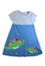 A Blue Short Sleeve Dresses from Boden in size 8Y for girl. (Front View)