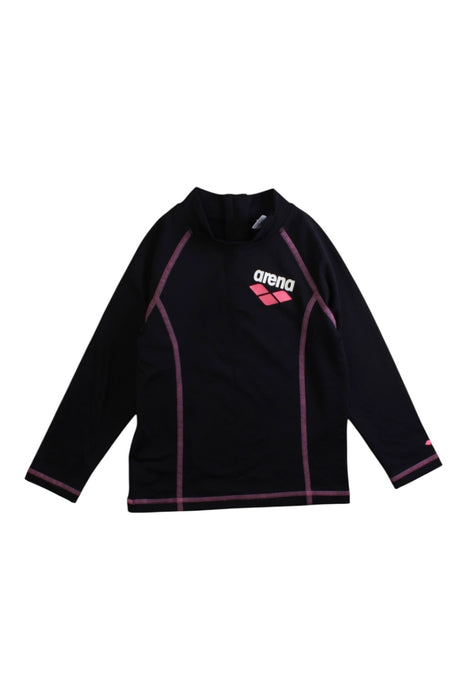 A Black Rash Guards from Arena in size 4T for girl. (Front View)