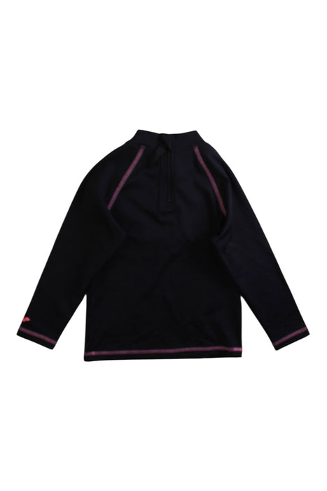 A Black Rash Guards from Arena in size 4T for girl. (Back View)