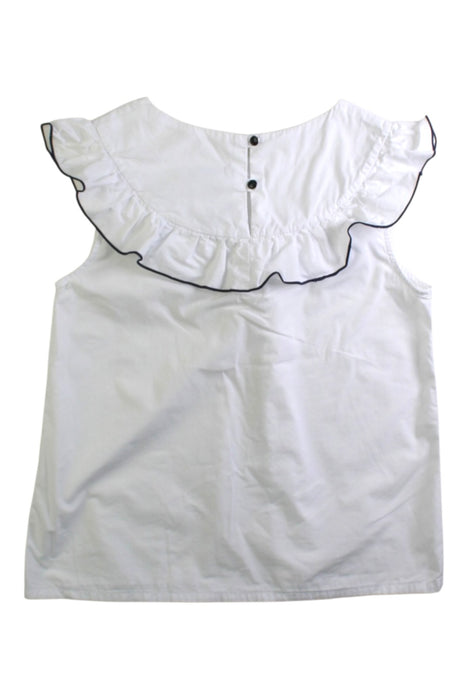 A White Sleeveless Tops from Jacadi in size 8Y for girl. (Back View)