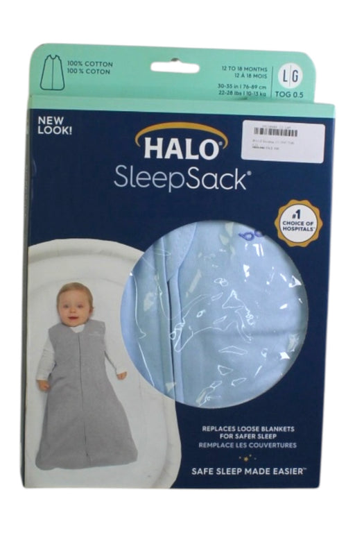 A Blue Sleepsacs from HALO in size 12-18M for boy. (Front View)