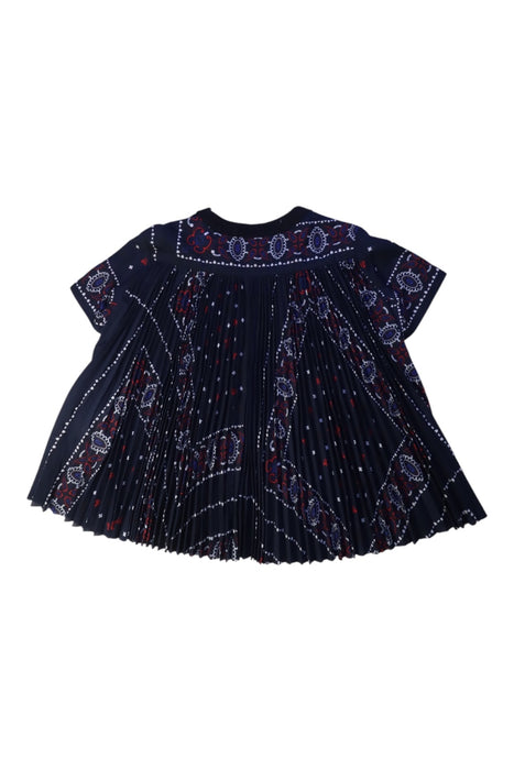A Navy Short Sleeve Tops from Sacai in size 4T for girl. (Back View)
