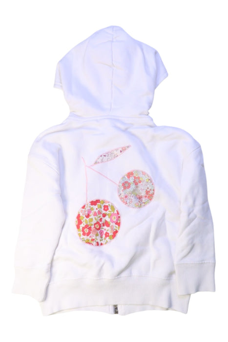 A White Zippered Sweatshirts from Bonpoint in size 4T for girl. (Back View)