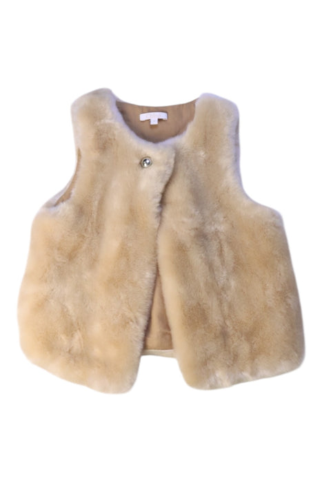 A Beige Outerwear Vests from Chloe in size 4T for girl. (Front View)