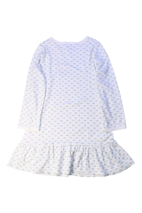 A White Long Sleeve Dresses from Petit Bateau in size 4T for girl. (Back View)