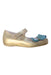 A Gold Sandals from Mini Melissa in size 6T for girl. (Front View)